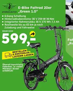 Globus Baumarkt Zündapp e-bike faltrad 20er „green 1.0“ Angebot