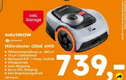 Globus Baumarkt Navimow mähroboter i206e awd Angebot