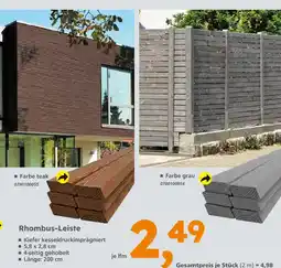 Globus Baumarkt Rhombus-leiste teak Angebot