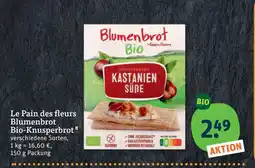 tegut Le pain des fleurs blumenbrot bio-knusperbrot kastanien süße Angebot