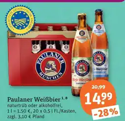 tegut Paulaner naturtrüb weißbier Angebot