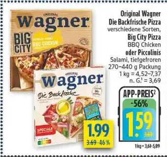 diska Original wagner die backfrische pizza Angebot