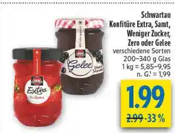 diska Schwartau konfitüre extra, samt, weniger zucker, zero oder gelee Angebot