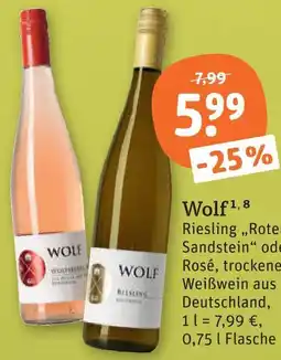 tegut Wolf riesling „rote sandstein“ Angebot