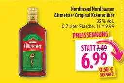 diska Nordbrand nordhausen altmeister original kräuterlikör Angebot
