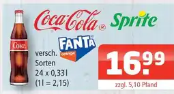 Getränke Oase Coca-cola, fanta oder sprite coca-cola, fanta oder sprite Angebot