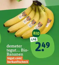 tegut Demeter bio-bananen Angebot