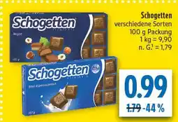 diska Schogetten schokoladentafel Angebot