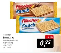 KONSUM Filinchen snack 35g Angebot