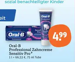 tegut Oral-b professional zahncreme sensitiv pro Angebot