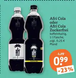 tegut Afri cola oder afri cola zuckerfrei Angebot