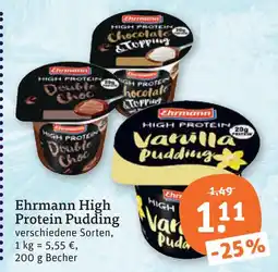 tegut Ehrmann high protein pudding Angebot