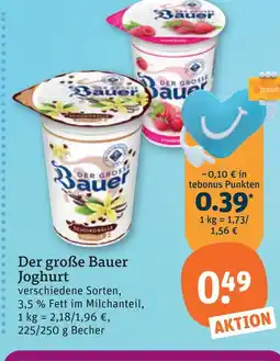 tegut Der große bauer joghurt Angebot
