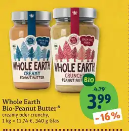 tegut Whole earth bio-peanut butter Angebot