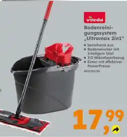 Globus Baumarkt Vileda bodenreinigungssystem „ultramax 2in1“ Angebot