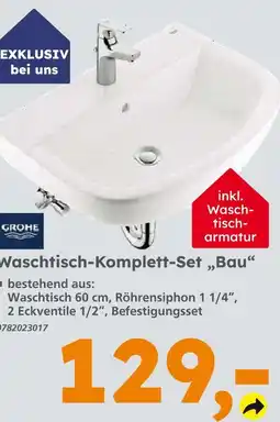 Globus Baumarkt Grohe waschtisch-komplett-set „bau“ Angebot