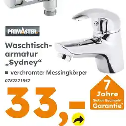 Globus Baumarkt Primaster waschtischarmatur „sydney“ Angebot