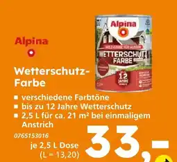 Globus Baumarkt Alpina wetterschutz-farbe Angebot
