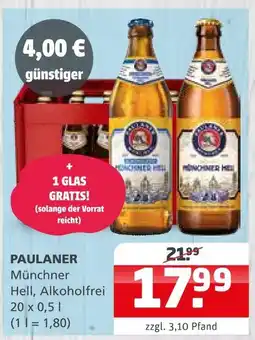Getränke Quelle Paulaner münchner hell, alkoholfrei Angebot