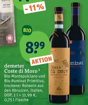 tegut Demeter coste di moro Angebot