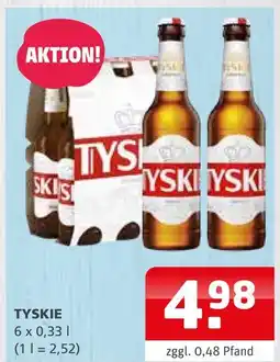 Getränke Quelle Tyskie Angebot