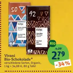 tegut Vivani bio-schokolade Angebot
