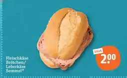 tegut Fleischkäse brötchen/leberkäse semmel Angebot