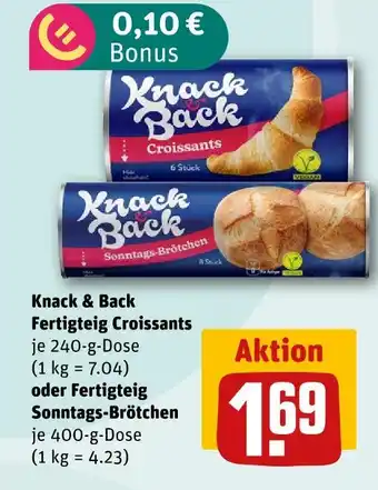 nahkauf Knack & back fertigteig croissants Angebot
