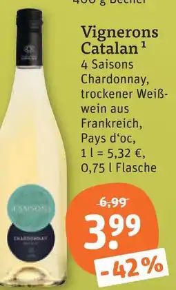 tegut Vignerons catalan 4 saisons chardonnay Angebot