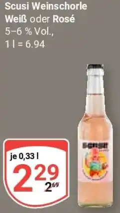 Globus Scusi Weinschorle Weiß oder Rosé Angebot