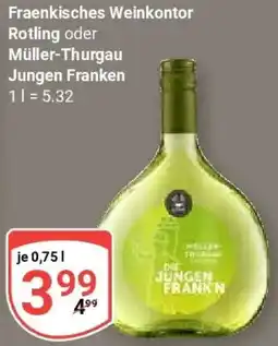 Globus Fraenkisches Weinkontor Rotling oder Müller-Thurgau Jungen Franken Angebot