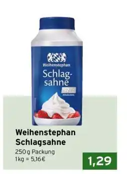 CAP Markt Weihenstephan Schlagsahne Angebot