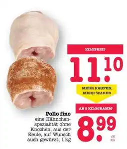 Scheck-in-Center Pollo fino Angebot