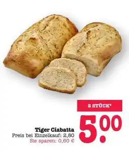 Scheck-in-Center Tiger Ciabatta Angebot