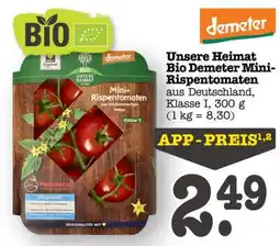 Scheck-in-Center Unsere Heimat Bio Demeter Mini-Rispentomaten Angebot