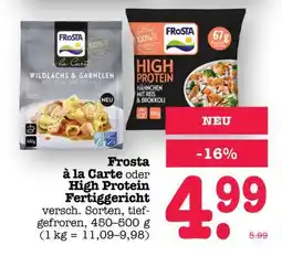 Scheck-in-Center Frosta à la Carte oder High Protein Fertiggericht Angebot