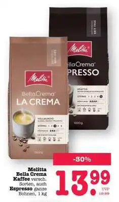 Scheck-in-Center Melitta Bella Crema Kaffee Angebot