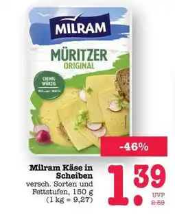 Scheck-in-Center Milram Käse in Scheiben Angebot