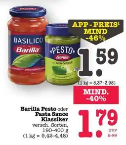 Scheck-in-Center Barilla Pesto oder Pasta Sauce Klassiker Angebot