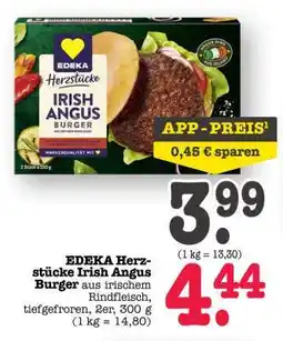 Scheck-in-Center EDEKA Herzstücke Irish Angus Burger Angebot