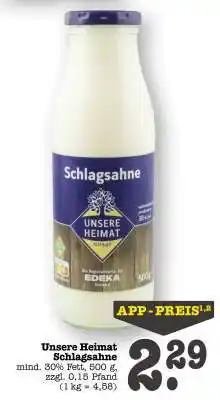 Scheck-in-Center Unsere Heimat Schlagsahne Angebot