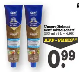 Scheck-in-Center Unsere Heimat Senf mittelscharf Angebot
