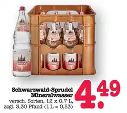 Scheck-in-Center Schwarzwald-Sprudel Mineralwasser Angebot