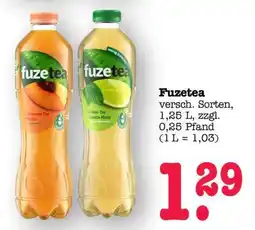 Scheck-in-Center FuzeTea Angebot