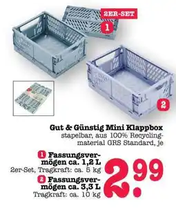 Scheck-in-Center Gut & Günstig Mini Klappbox Angebot