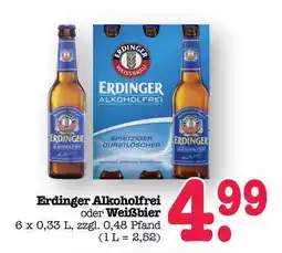Scheck-in-Center Erdinger Alkoholfrei oder Weißbier Angebot