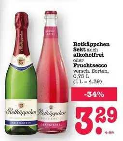 Scheck-in-Center ROTKÄPPCHEN Sekt Angebot