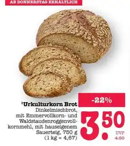 Scheck-in-Center Urkulturkorn Brot Angebot