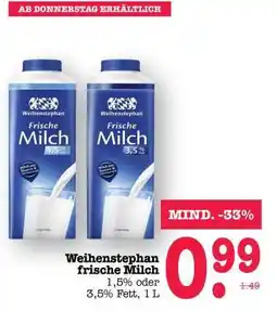 Scheck-in-Center Weihenstephan frische Milch Angebot