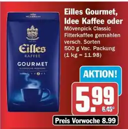 HIT Eilles Gourmet, Idee Kaffee oder Mövenpick Classic Angebot